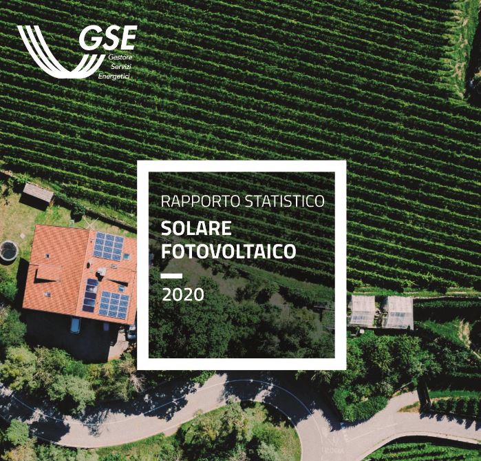 rapporto GSE fotovoltaico Italia 2020